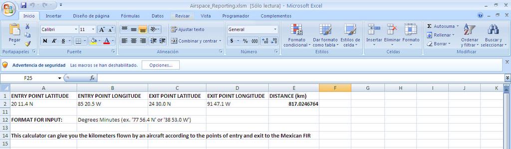 This is the way it should appear on an Excel chart: Consecutive Number CustomerID Tailnumber Operation Date DEP or ARR Time Callsign Origin/Destination ICAOA/C Type Wingspan (m) Distance Flown (km)