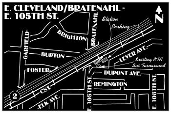 E 106TH ST East / Bratenahl EAST 105TH ST.! Station Type: Urban, bus transfer station! Site: E.