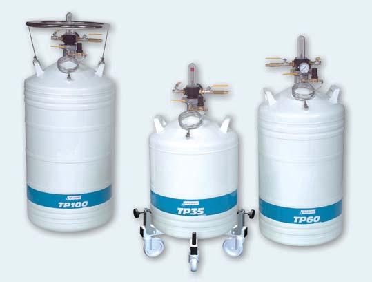 TP Self-pressurized (0.5 bar) liquid nitrogen storage and dispensing vessels.