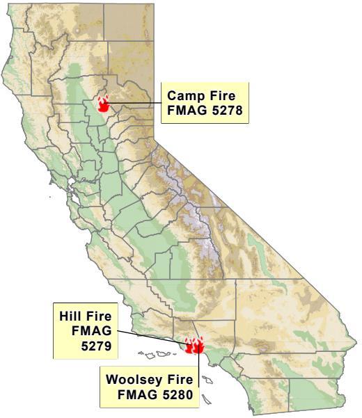 INCIDENT SUMMARY The State Operations is activated at a Level 1 to provide support and coordination for California wildfires.