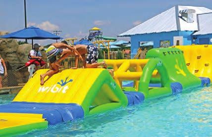 Features Inflatable adventure course, rock scramble and a crossing pool Multiple access points for maximum throughput Customizable feature options available Benefits Multiple skill based activities