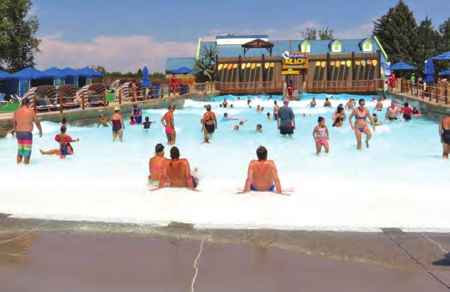 BREAKER BEACH BOOGIE BOARDING WAVE POOL WITH HIGH CAPACITY THROUGHPUT With the capability to dispatch two riders every 10 seconds, guests spend their time on the ride and in the water.