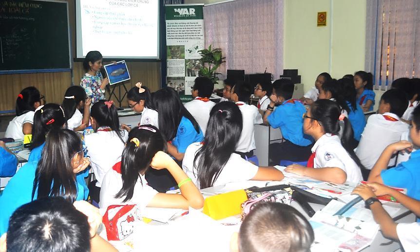 During the period December 2011 to May 2016, the SOS Exhibition has successfully exhibited in over 120 secondary schools from 17 districts of Ho Chi Minh City.
