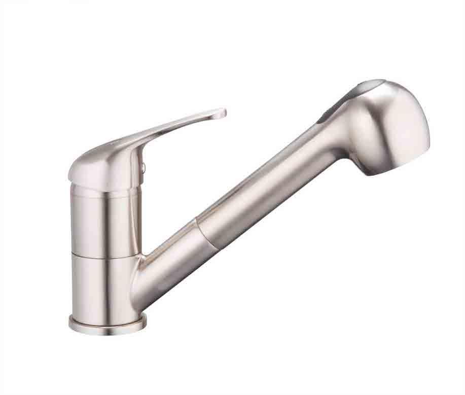 spray: Stream & Spray Dimensions: Overall Height 6-7/8" Spout Reach 7-5/8" Installed in a single hole or a three hole mount