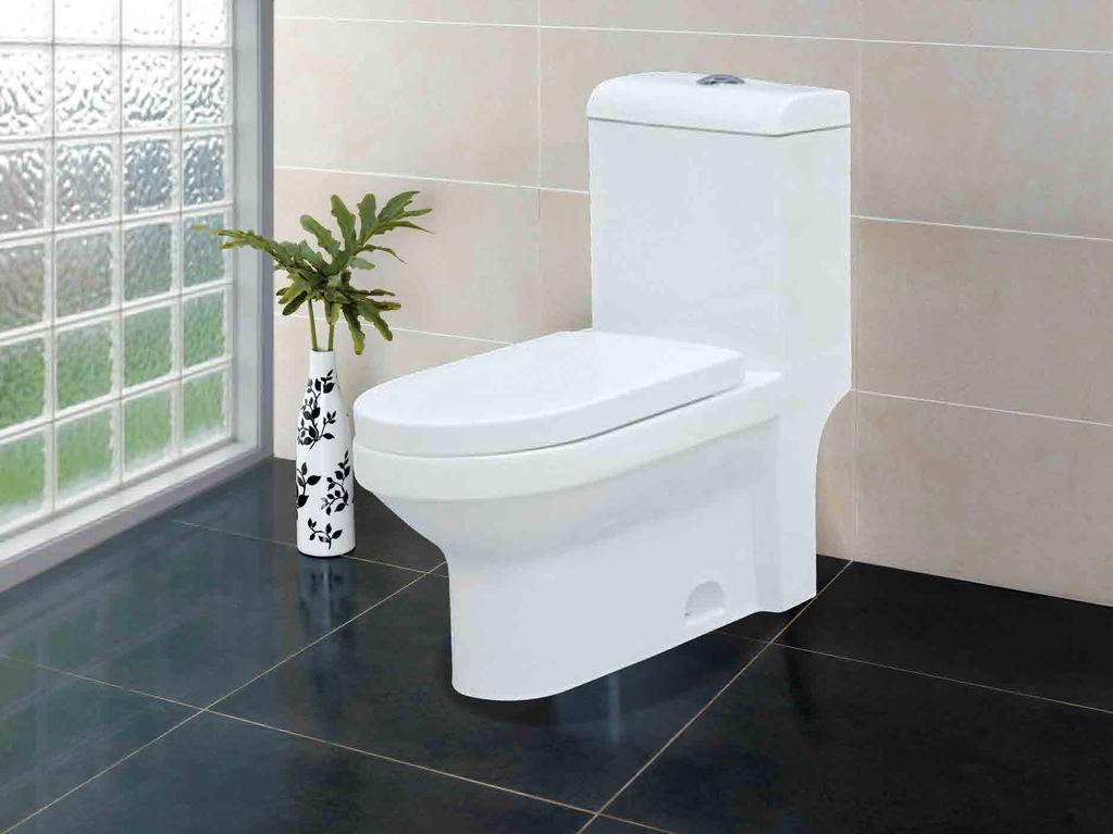 TOILETS ALSEK Akuavit by Adornus Eco friendly dual flush design Jet Siphonic one piece toilet W14 3/4 x H31 x L27 1/2 Bowl height: 15 3/4