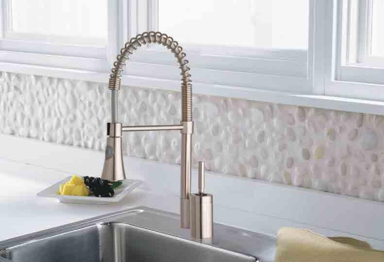 KITCHEN FAUCETS 11E402 Commercial Style Kitchen Faucet Forging brass construction with solid brass waterway 35mm Ceramic Disc Joystick Cartridge 3/8" Compression Stainless Steel Flexible Hoses