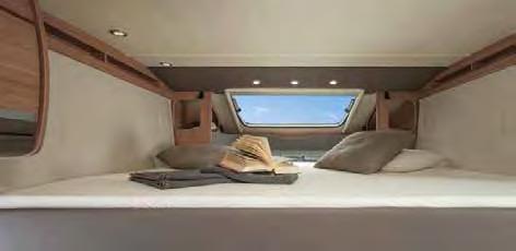 92 m under the lift bed, and four permanent seats and sleeping berths.