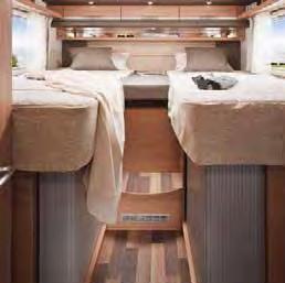 A functional highlight in the new Sky i: The lift bed can be lowered down to 109 cm