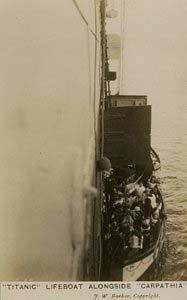 Carpathia rescues survivors The survivors in the Titanic s lifeboats were picked up by the Cunard liner Carpathia, which was bound to Liverpool from New York when Titanic s