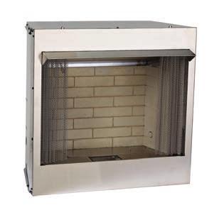 Designed for installation in tight spaces, Breckenridge Deluxe fireboxes measure just 16 1/2 inches deep for the 32-inch model and 19 for the 36- and 42-inch models, yet still allow installation of a
