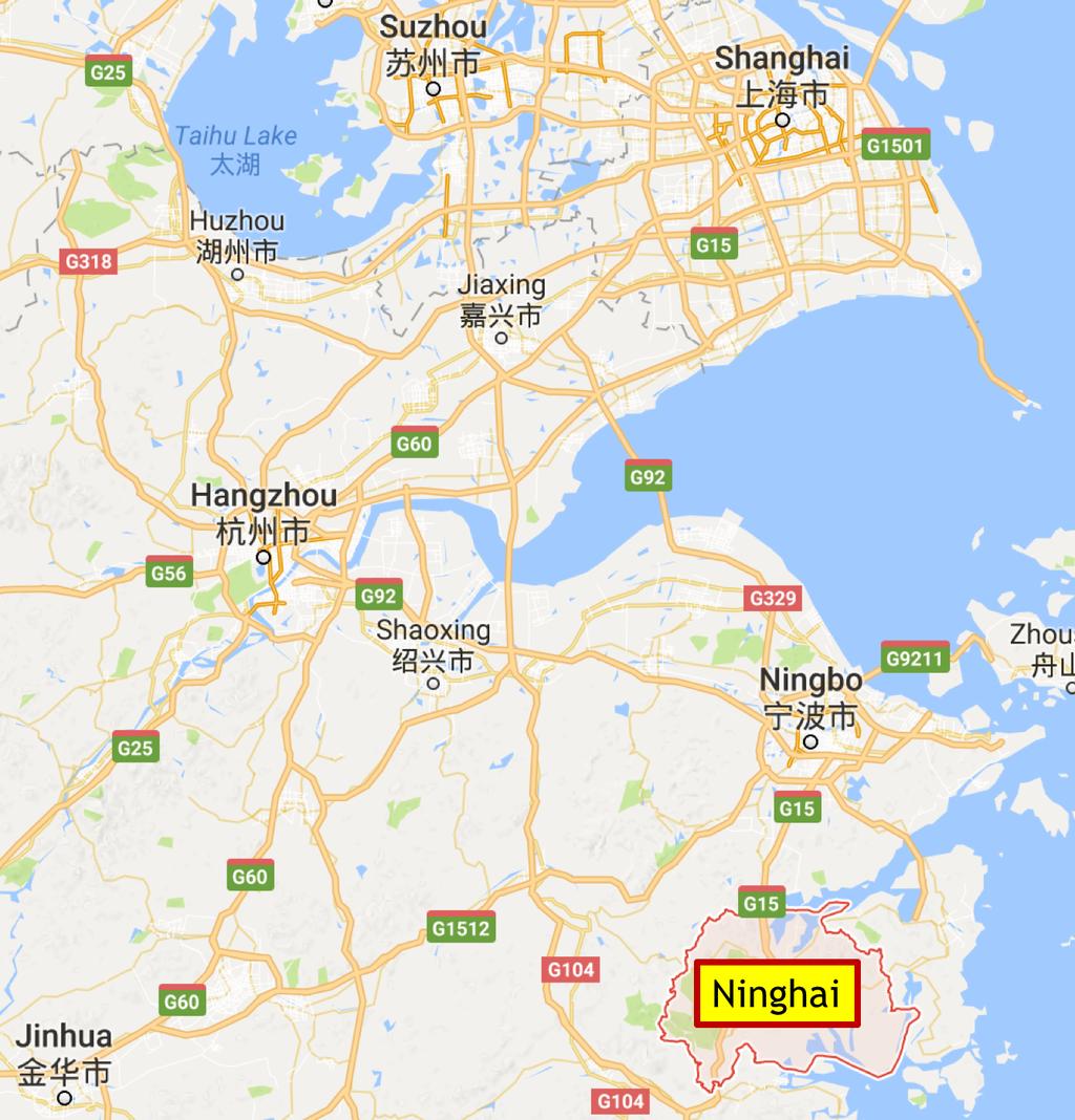 Ninghai is in Zhejiang