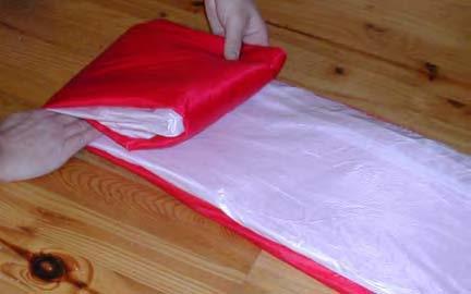 21 Carefully fold it again so that the fabric remains evenly
