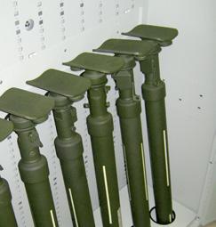 specially designed upper and lower supports.
