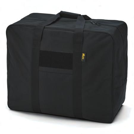 zipper offers locking feature Soft loop area for patches 8 w x 4 h Front pocket 8 w x 12 h PATROL BAG