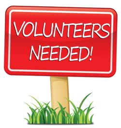 Volunteers Urgently Needed Volunteers will be needed to assist on Fete Day from 8:00am onwards to set up tables and marquees.