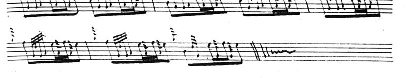and a couple of flourish bars at the end of each part.