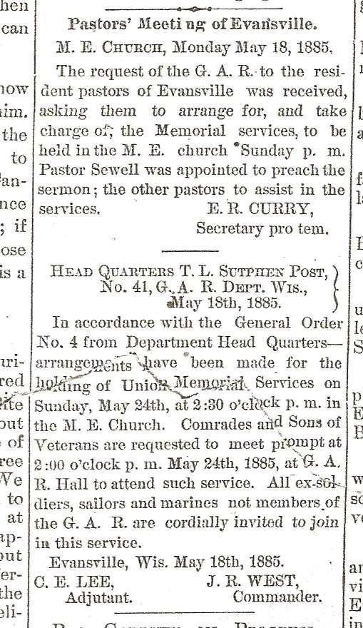 May 22, 1885, Evansville Review,
