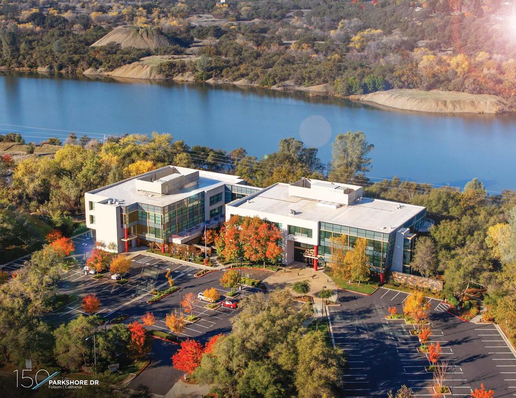 150 Parkshore Drive, Folsom CA Two-Building Corporate Campus Connected by Skybridge Stunning Lake Natoma Views with American River