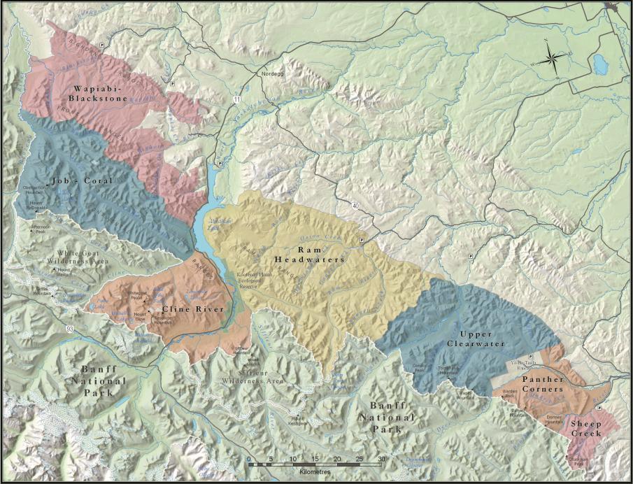 Public Land Use Zones (PLUZ formerly FLUZ) within the Bighorn are shown on this map.