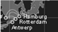 Discharge to tranship into East Europe Load from Hamburg hinterland 4 th Call Antwerp (Mainly