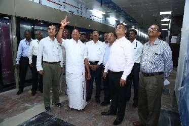 During the inspection, the Hon ble Minister the works in progress at the Metro Station and safety