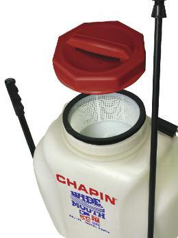 cleaning filters Viton seals Easy-to-clean Removable anti-clog filters Comfortable shoulder back and waist straps None leak lids Whichever Chapin sprayer