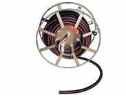 Robust hose reel in stainless design for hoses up to 1 Robust reel in stainless steel. It rolls up the hose automatically and the hose can also be locked at the desired length.