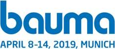 To All Exhibitors at bauma 2019 Important Information about bauma 2019 Dear Sir/Madam: We are looking forward to welcoming you at bauma 2019.