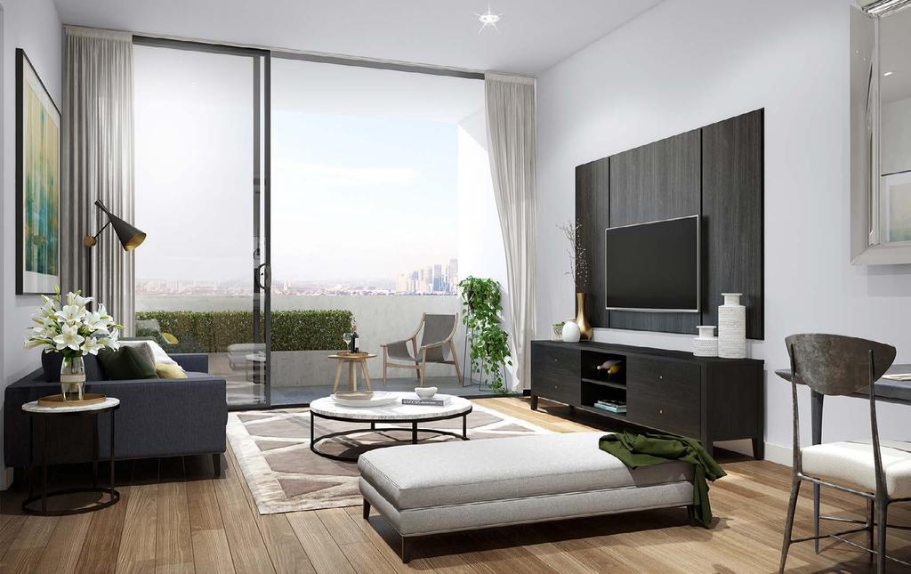 Each flawless apartment is a designer dream where light splashes through open