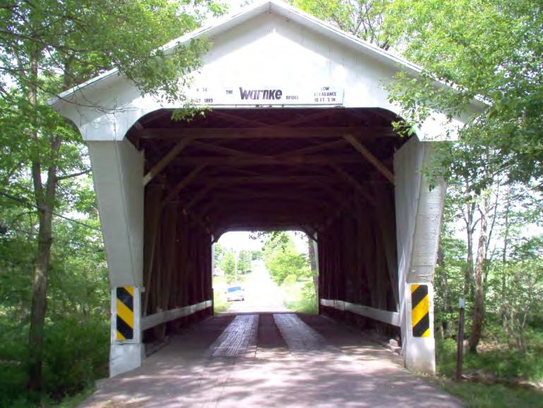 Warnke Bridge BEFORE Covered bridge building in Preble County and Evret Sherman s career ended about the same time.