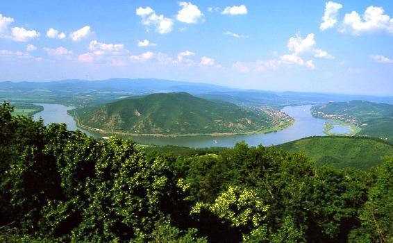 Danube bend Where the famous Danube river goes