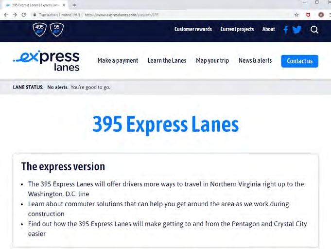 The 95 Express Lanes Website underwent a digital makeover and rebranding effort with a new logo in mid-january to refresh its content and how they display information. The previous URL at www.