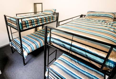 We offer 4-10 bed Multi-Share rooms with communal bathrooms located nearby, 3 bed ensuite rooms and even the