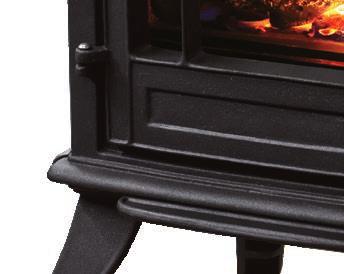 Cast Iron Gas Stove is available in a painted black Quick release