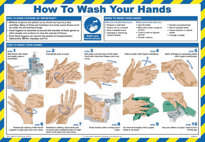 0mm HSP How To Wash Your Hands Poster 0 x 0mm HSP Galgorm