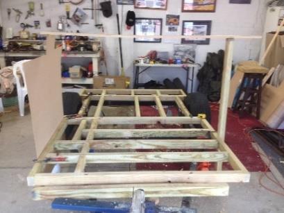 as low as possible, next was the frame for the floor the