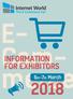 E- Commerce INFORMATION FOR EXHIBITORS. 6th 7th March