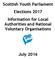 Scottish Youth Parliament Elections 2017 Information for Local Authorities and National Voluntary Organisations