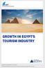 GROWTH IN EGYPT S TOURISM INDUSTRY