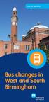 Bus changes in West and South Birmingham