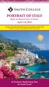 PORTRAIT OF ITALY From the Amalfi Coast to Venice April 3-18, 2018
