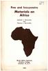 Free and Inexpensive. Materials on Africa. Leonard S. Kenworthy and Thomas L. Kenworthy. World Affairs Materials Brooklyn College Brooklyn 1 0, N. Y.