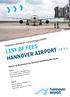LIST OF FEES HANNOVER AIRPORT
