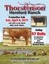 Hereford Ranch. 57 Bulls 42 Herefords & 15 Angus plus 15 Registered Hereford Heifers. Sat., April 8, Selling.