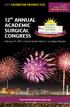12 th ANNUAL ACADEMIC SURGICAL CONGRESS