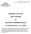 Regulation concerning PORT CHARGES. for THE PORT OF BERGEN DISTRICT. for the period