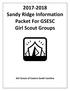 Sandy Ridge Information Packet For GSESC Girl Scout Groups