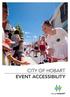 CITY OF HOBART EVENT ACCESSIBILITY. September 2017
