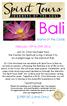 Join Dr. Chris Michaels from the Center for Spiritual Living, Kansas City on a pilgrimage to the island of Bali.
