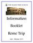 Information Booklet Rome Trip